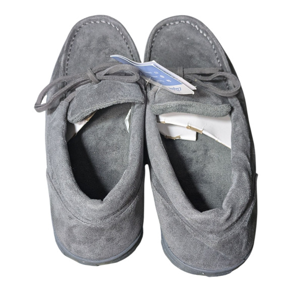 Lazy Steps Men's Moccasin Slippers - Size 9 - Gray - New - Indoor/Outdoor - Picture 4 of 7